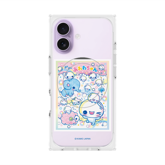 プレミアムスクエアケース with MagSafe［ ぷくぷくあわわちゃん - お友達 ］