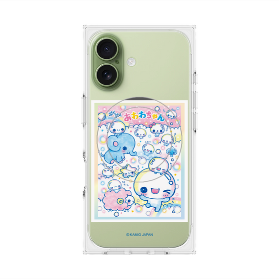 プレミアムスクエアケース with MagSafe［ ぷくぷくあわわちゃん - お友達 ］