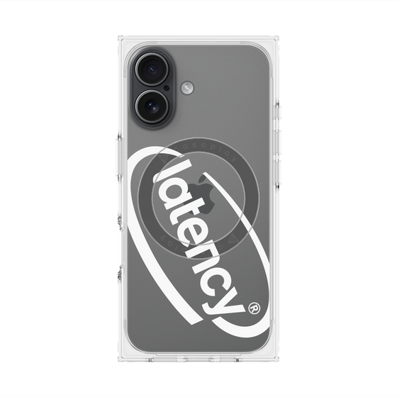 プレミアムスクエアケース with MagSafe［ LATENCY - Circle logo - Clear ］