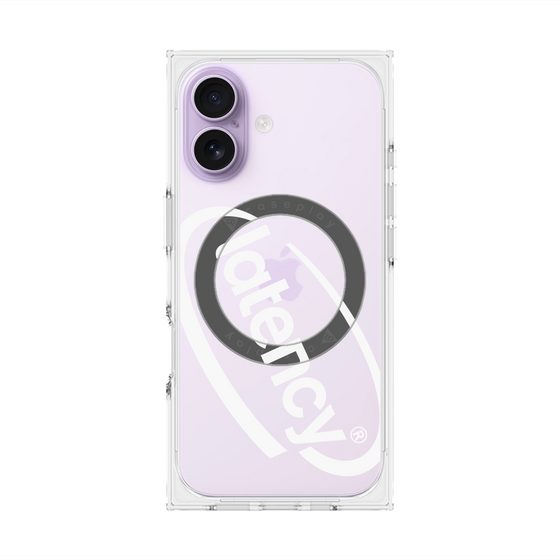 プレミアムスクエアケース with MagSafe［ LATENCY - Circle logo - Clear ］