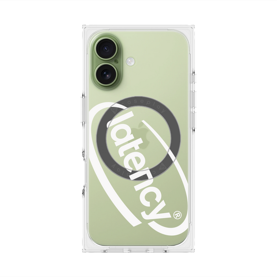 プレミアムスクエアケース with MagSafe［ LATENCY - Circle logo - Clear ］