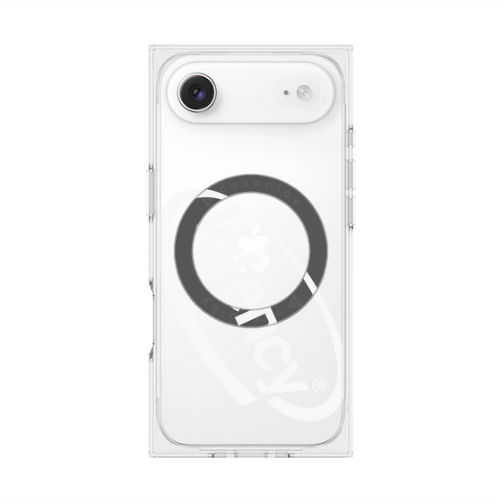 プレミアムスクエアケース with MagSafe［ LATENCY - Circle logo - Clear ］