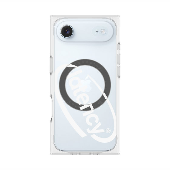 プレミアムスクエアケース with MagSafe［ LATENCY - Circle logo - Clear ］