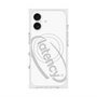 プレミアムスクエアケース with MagSafe［ LATENCY - Circle logo - White ］