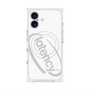 プレミアムスクエアケース with MagSafe［ LATENCY - Circle logo - White ］