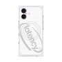 プレミアムスクエアケース with MagSafe［ LATENCY - Circle logo - White ］