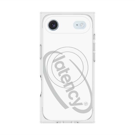 プレミアムスクエアケース with MagSafe［ LATENCY - Circle logo - White ］