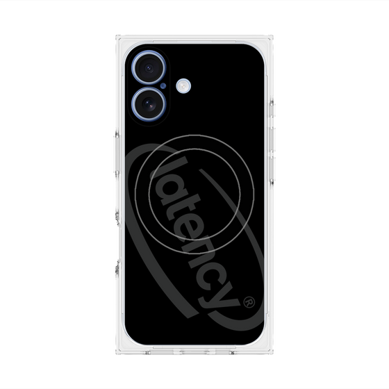 プレミアムスクエアケース with MagSafe［ LATENCY - Circle logo - Black ］
