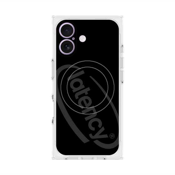 プレミアムスクエアケース with MagSafe［ LATENCY - Circle logo - Black ］