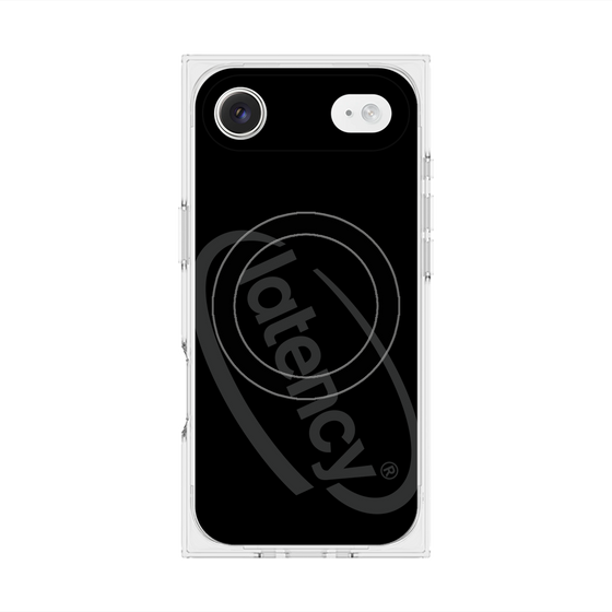 プレミアムスクエアケース with MagSafe［ LATENCY - Circle logo - Black ］
