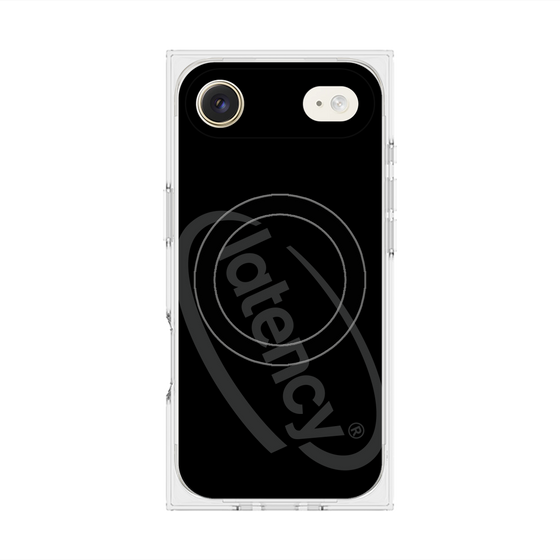 プレミアムスクエアケース with MagSafe［ LATENCY - Circle logo - Black ］