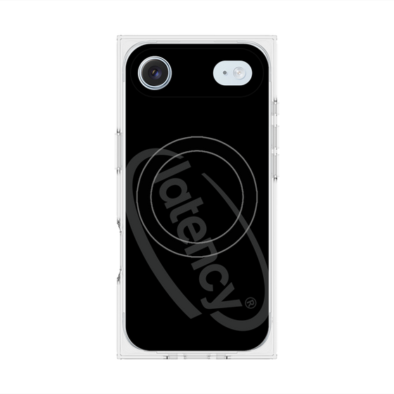 プレミアムスクエアケース with MagSafe［ LATENCY - Circle logo - Black ］