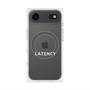 プレミアムスクエアケース with MagSafe［ LATENCY - Logotype - Clear ］