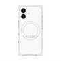 プレミアムスクエアケース with MagSafe［ LATENCY - Logotype - White ］