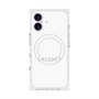 プレミアムスクエアケース with MagSafe［ LATENCY - Logotype - White ］