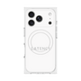 プレミアムスクエアケース with MagSafe［ LATENCY - Logotype - White ］