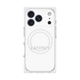 プレミアムスクエアケース with MagSafe［ LATENCY - Logotype - White ］