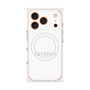 プレミアムスクエアケース with MagSafe［ LATENCY - Logotype - White ］