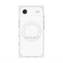 プレミアムスクエアケース with MagSafe［ LATENCY - Logotype - White ］