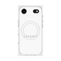 プレミアムスクエアケース with MagSafe［ LATENCY - Logotype - White ］
