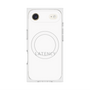 プレミアムスクエアケース with MagSafe［ LATENCY - Logotype - White ］