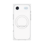 プレミアムスクエアケース with MagSafe［ LATENCY - Logotype - White ］