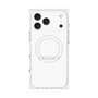 プレミアムスクエアケース with MagSafe［ LATENCY - Logotype - White ］