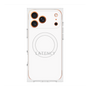 プレミアムスクエアケース with MagSafe［ LATENCY - Logotype - White ］