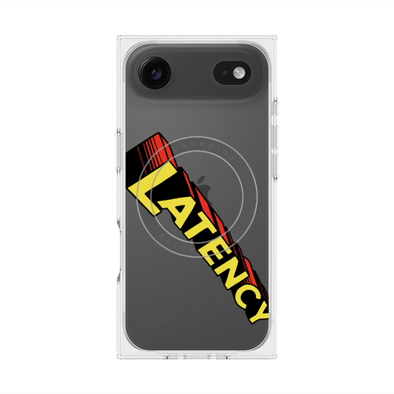 プレミアムスクエアケース with MagSafe［ LATENCY - Rock logo - Clear ］