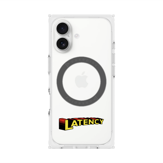 プレミアムスクエアケース with MagSafe［ LATENCY - Rock logo ］
