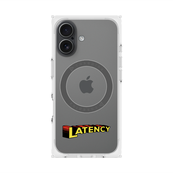 プレミアムスクエアケース with MagSafe［ LATENCY - Rock logo ］