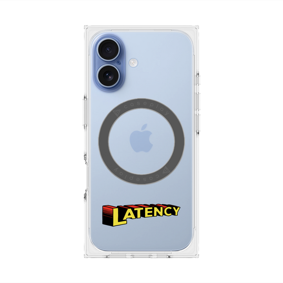 プレミアムスクエアケース with MagSafe［ LATENCY - Rock logo ］