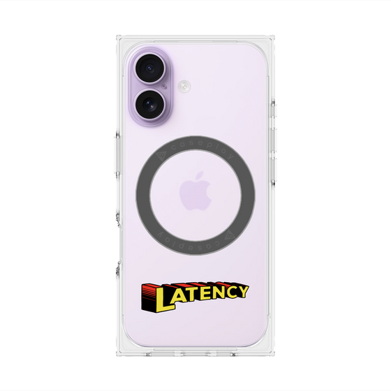 プレミアムスクエアケース with MagSafe［ LATENCY - Rock logo ］