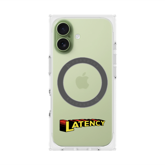 プレミアムスクエアケース with MagSafe［ LATENCY - Rock logo ］