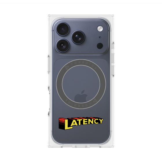 プレミアムスクエアケース with MagSafe［ LATENCY - Rock logo ］