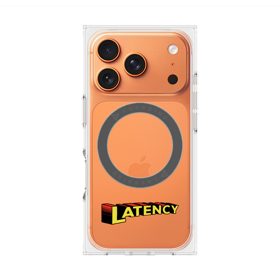 プレミアムスクエアケース with MagSafe［ LATENCY - Rock logo ］