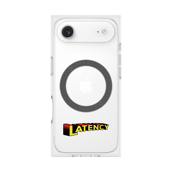 プレミアムスクエアケース with MagSafe［ LATENCY - Rock logo ］
