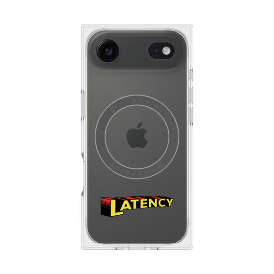 プレミアムスクエアケース with MagSafe［ LATENCY - Rock logo ］