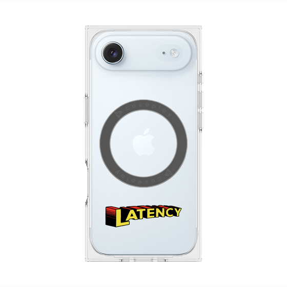 プレミアムスクエアケース with MagSafe［ LATENCY - Rock logo ］