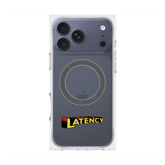 プレミアムスクエアケース with MagSafe［ LATENCY - Rock logo ］