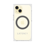 プレミアムスクエアケース with MagSafe［ LATENCY - Logotype - Gray ］