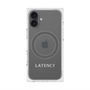 プレミアムスクエアケース with MagSafe［ LATENCY - Logotype - Gray ］