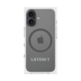 プレミアムスクエアケース with MagSafe［ LATENCY - Logotype - Gray ］