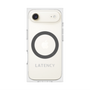 プレミアムスクエアケース with MagSafe［ LATENCY - Logotype - Gray ］