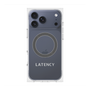 プレミアムスクエアケース with MagSafe［ LATENCY - Logotype - Gray ］