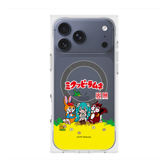 プレミアムスクエアケース with MagSafe［ 初音ミク×クッピーラムネ - パッケージ - クリア ］