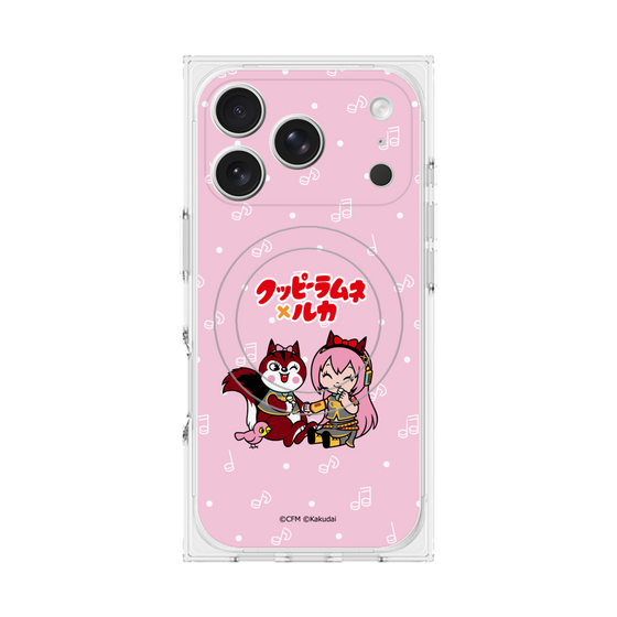 プレミアムスクエアケース with MagSafe［ 初音ミク×クッピーラムネ - 巡音ルカ×ラム - デフォルメイラスト ］