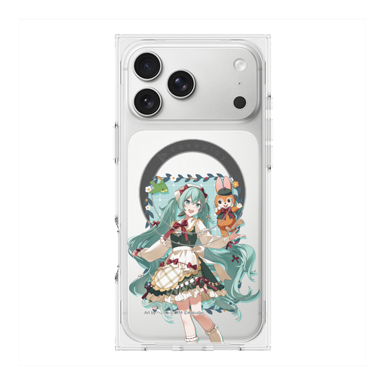 プレミアムスクエアケース with MagSafe［ 初音ミク×クッピーラムネ - 初音ミク×クッピー - 等身イラスト1 ］