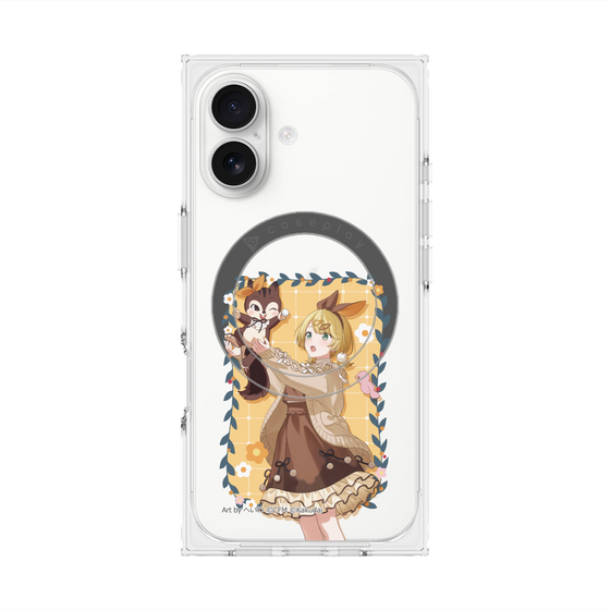 プレミアムスクエアケース with MagSafe［ 初音ミク×クッピーラムネ - 鏡音リン×ラム - 等身イラスト1 ］