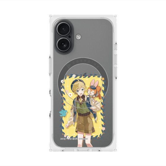 プレミアムスクエアケース with MagSafe［ 初音ミク×クッピーラムネ - 鏡音レン×クッピー - 等身イラスト1 ］